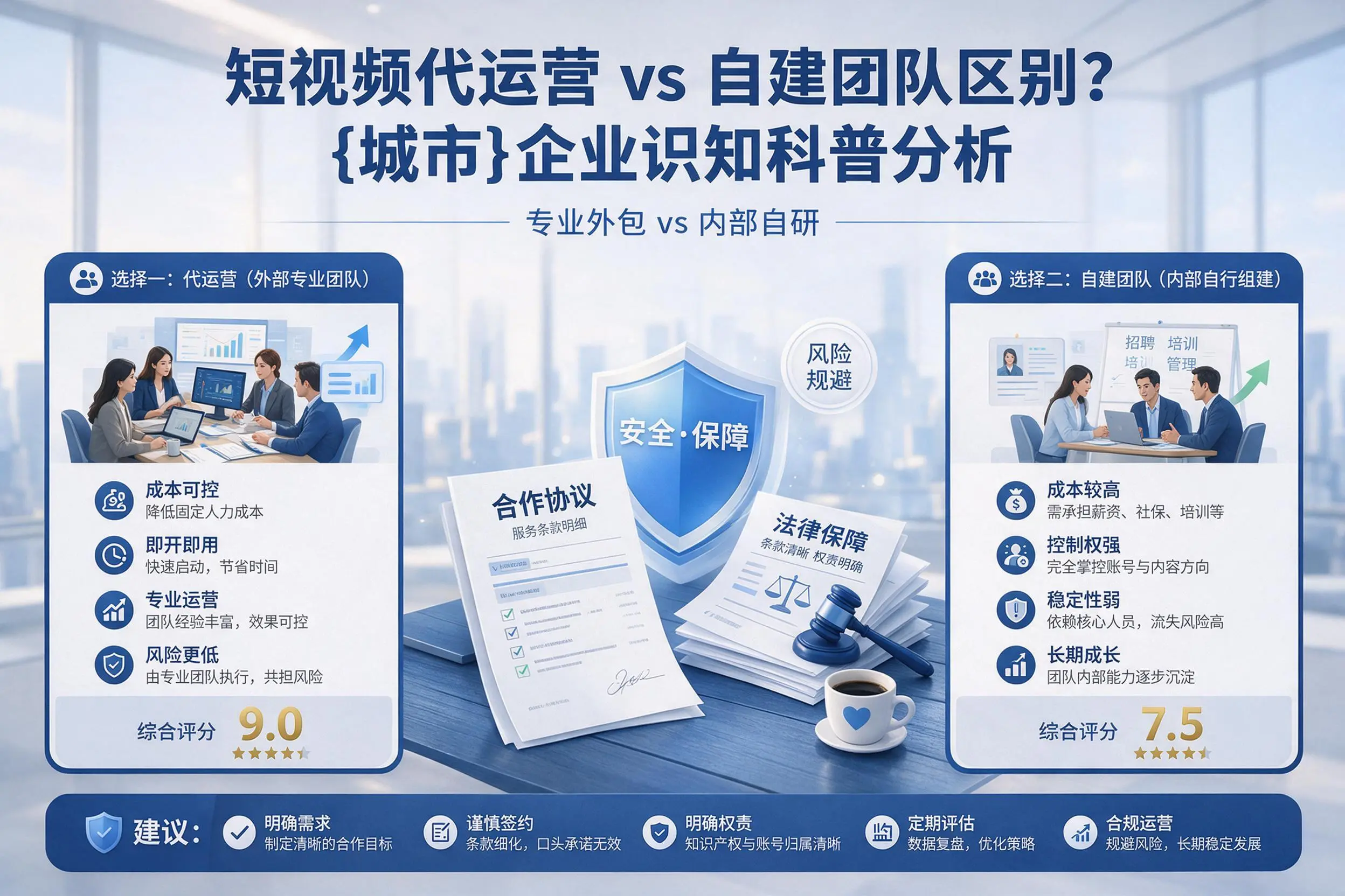短视频代运营与自建团队区别？邢台企业认知科普分析