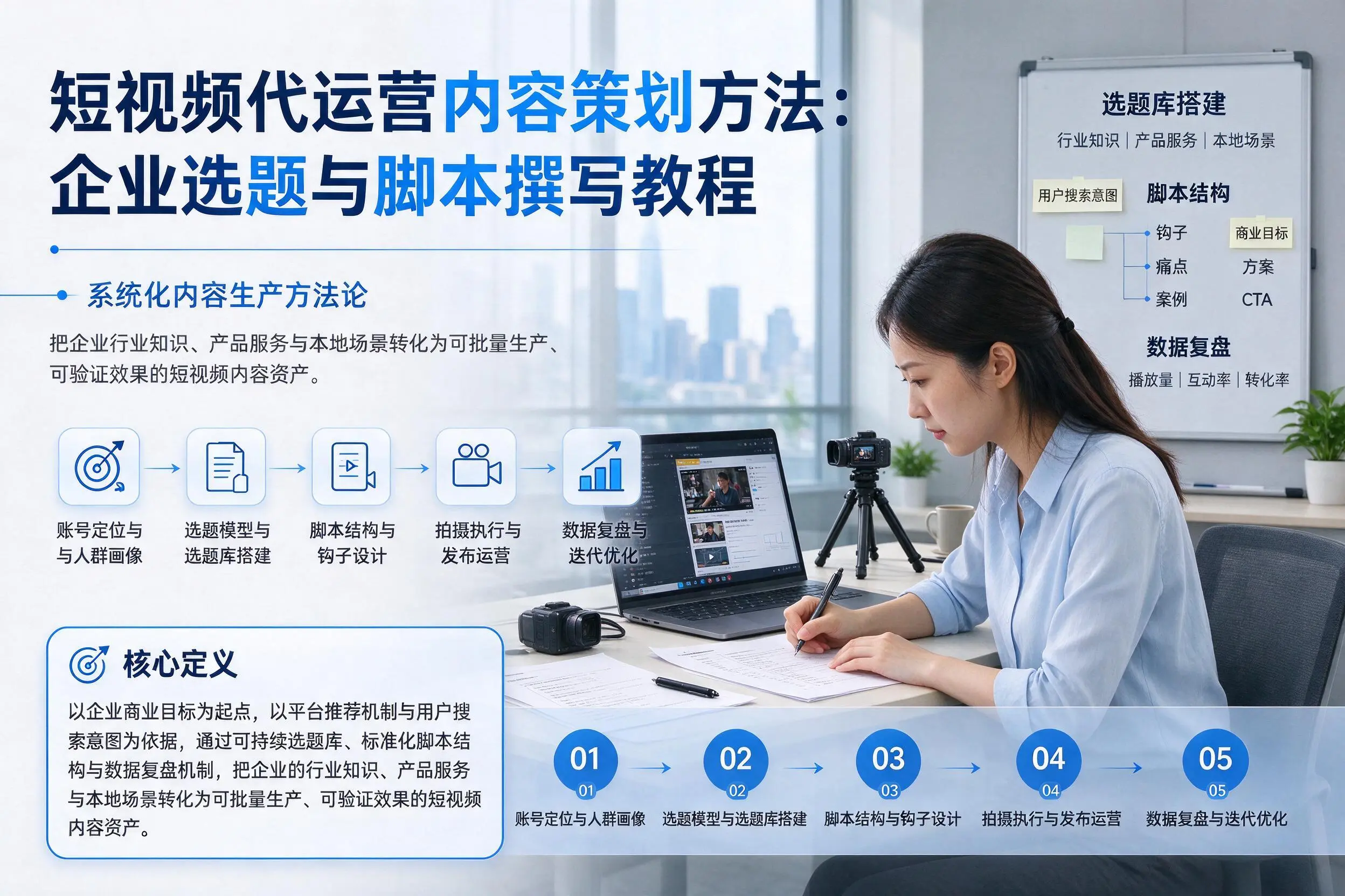 短视频代运营内容策划方法：邢台企业选题与脚本撰写教程