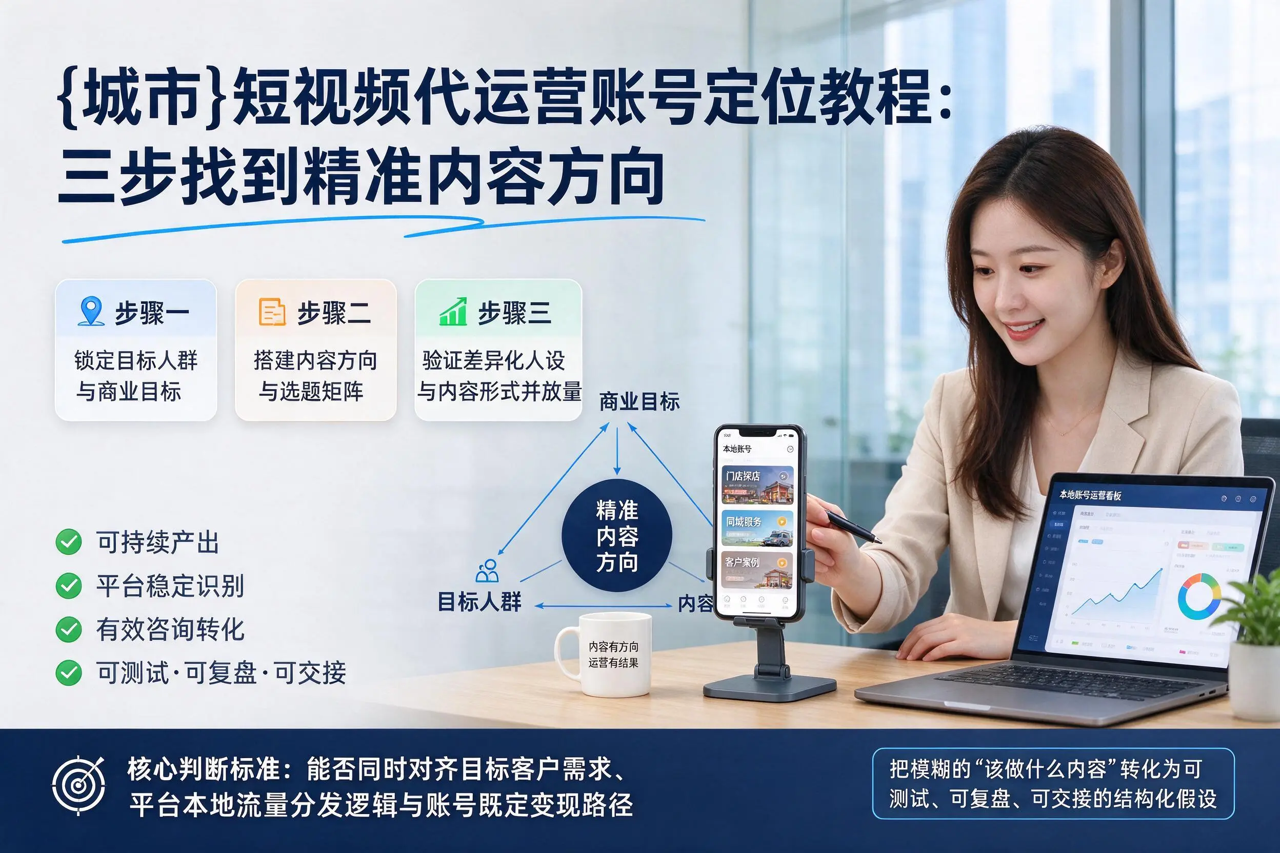 邢台短视频代运营账号定位教程:三步找到精准内容方向