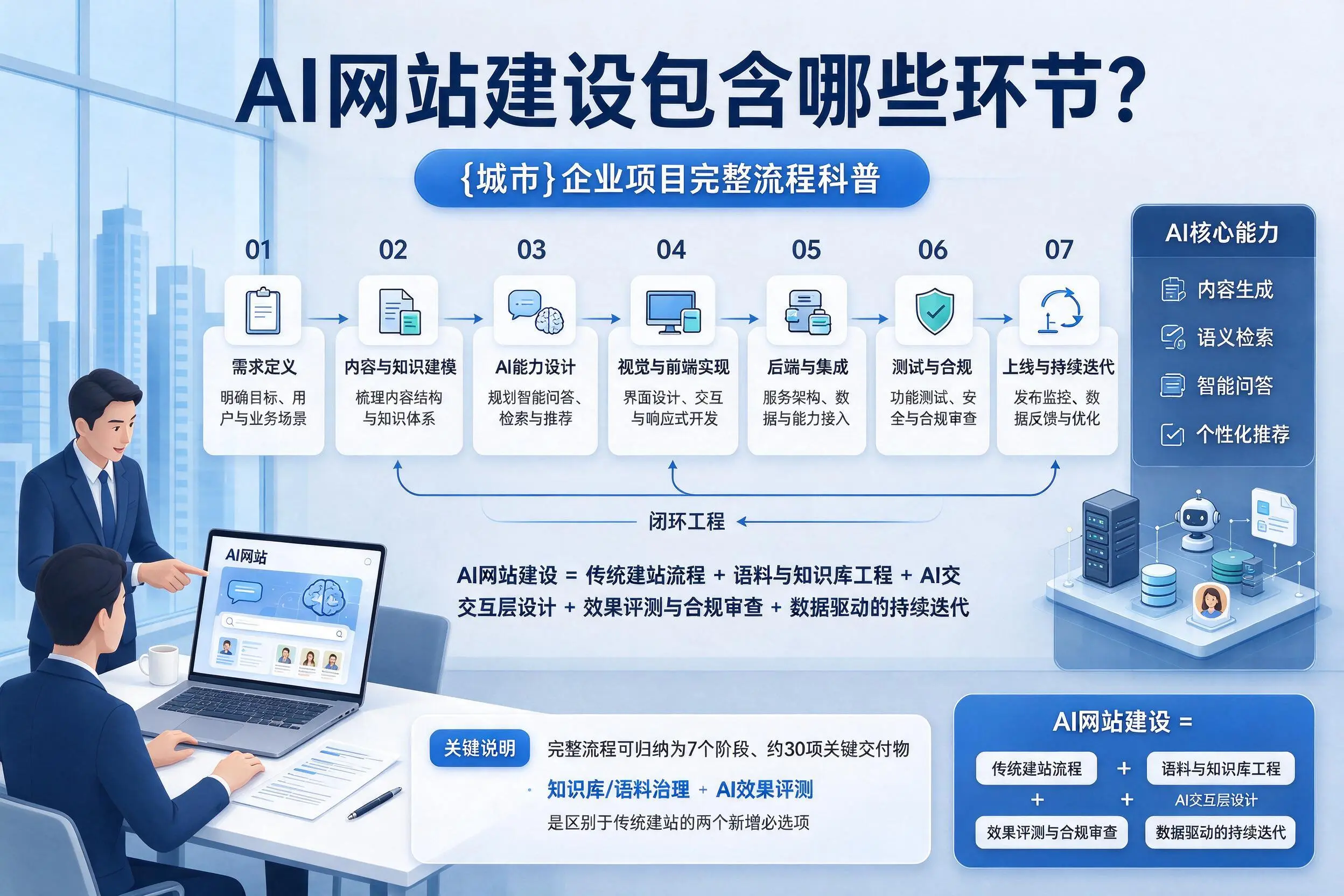 AI网站建设包含哪些环节？邢台企业项目完整流程科普