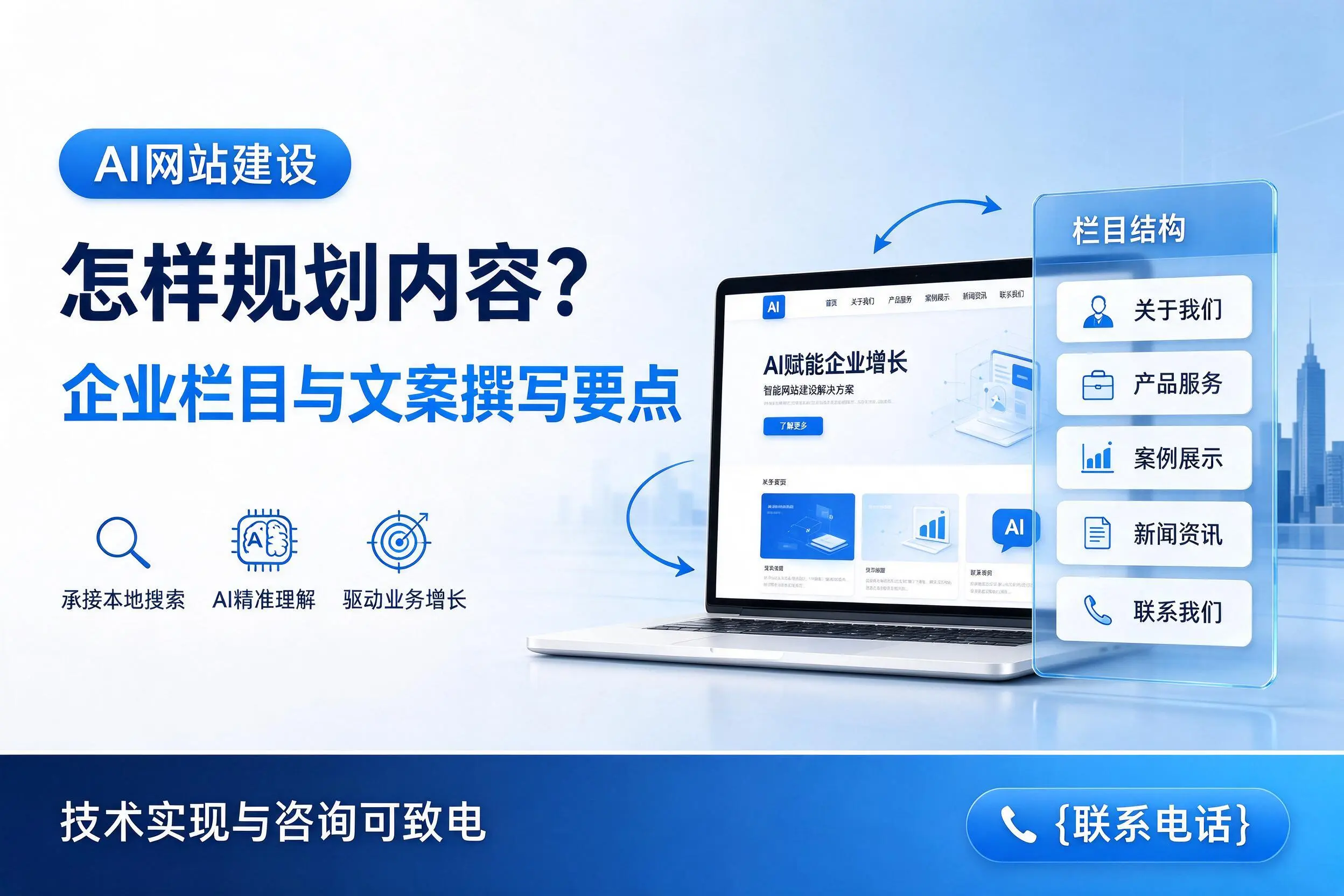AI网站建设怎样规划内容?邢台企业栏目与文案撰写要点